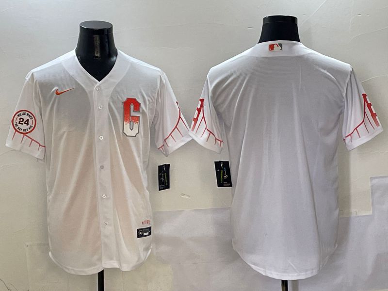 Men San Francisco Giants Blank White Game Nike 2025 MLB Jersey style 2